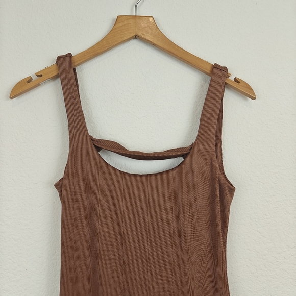 Camila Coelho NWT Minikleod Kennedy Cutout Ribbed Mini Dress In Brick Mauve XS - Picture 4 of 8